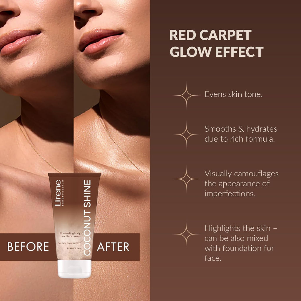 Coconut Shine Illuminating Body & Face Cream – Instant Glow