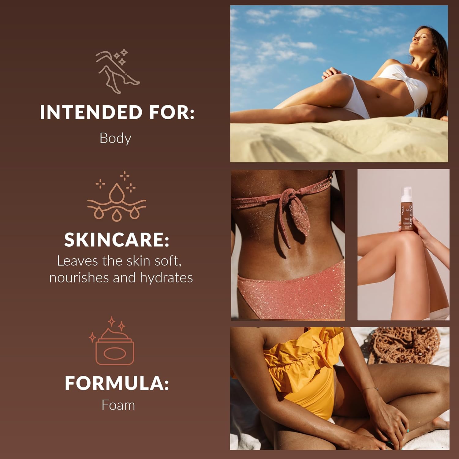 Perfect Tan Bronzing Mousse – Cappuccino Light Self Tan Foam