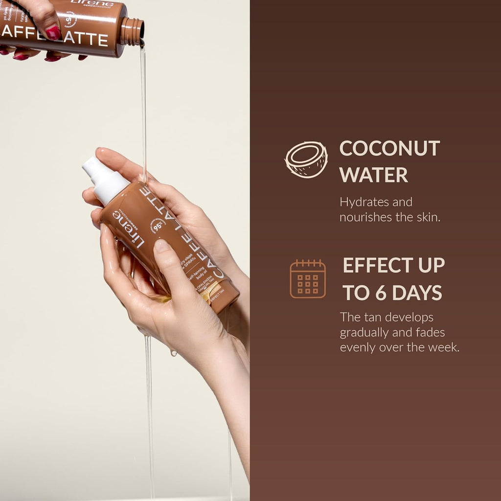 Perfect Tan Self Tan Body Oil – Caffè Latte Dry Touch Glow