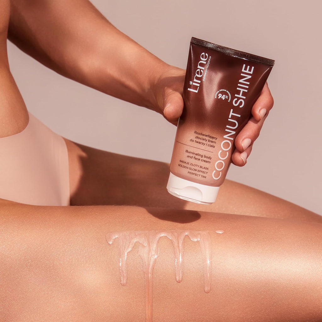 Coconut Shine Illuminating Body & Face Cream – Instant Glow