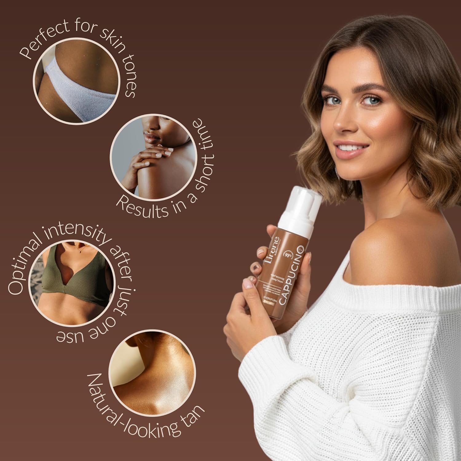 Perfect Tan Bronzing Mousse – Cappuccino Light Self Tan Foam