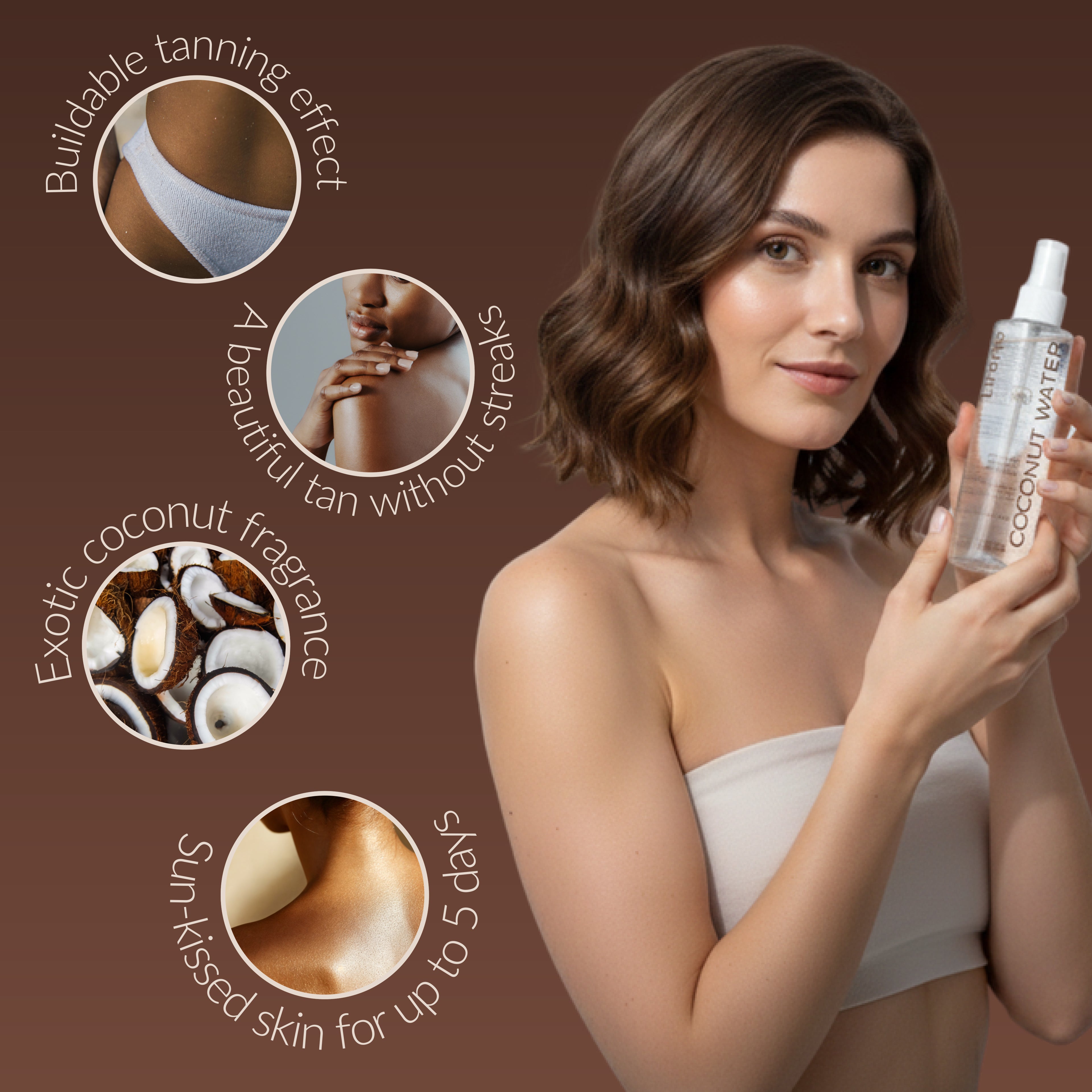 Perfect Tan Coconut Water Bronzing Mist – 360° Sunless Tan Spray