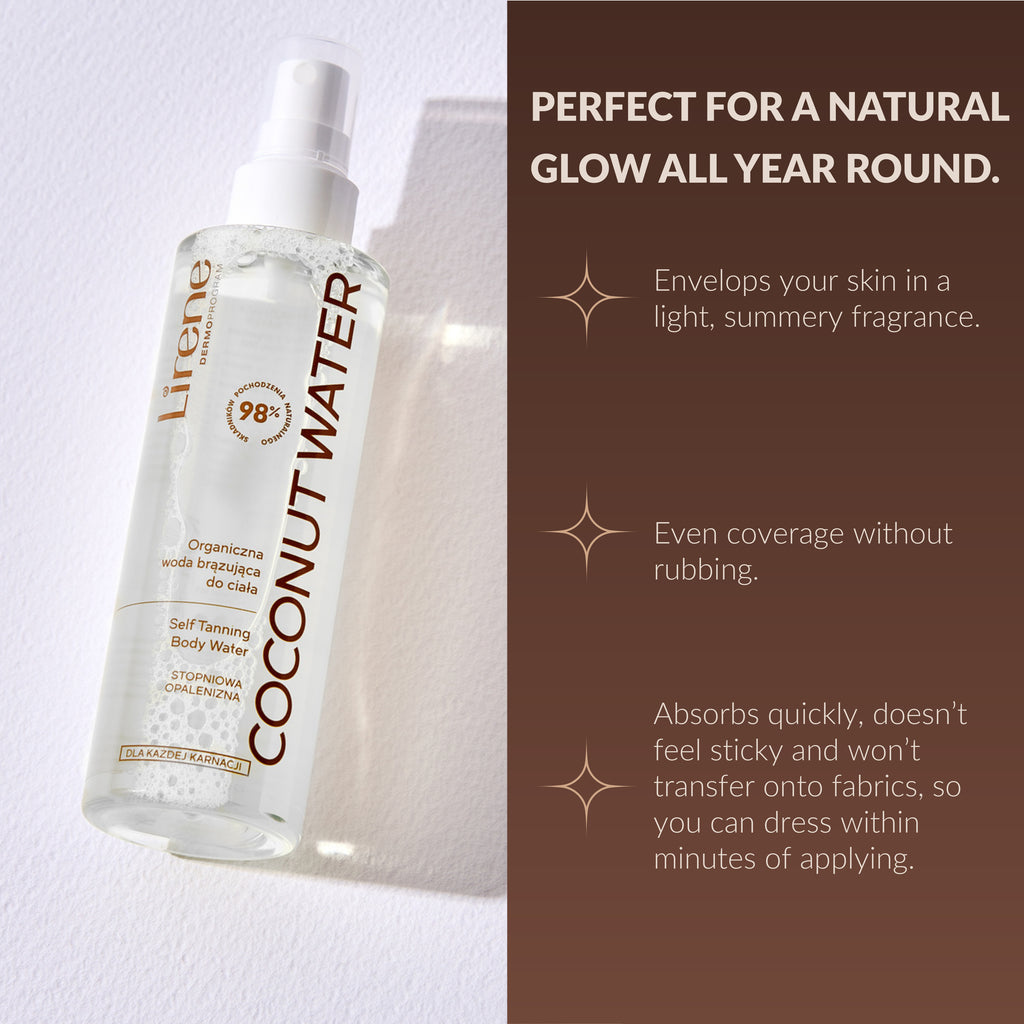 Perfect Tan Coconut Water Bronzing Mist – 360° Sunless Tan Spray